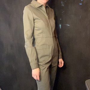 Olive Green Zip Up Boiler Suit